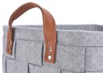 Collapsible Light Grey 3mm Felt Storage Boxes For Toys
