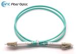LC To LC Fiber Optic Patch Cord 10G OM3 50/125 Aqua Duplex 2.0mm 3.0mm Custom