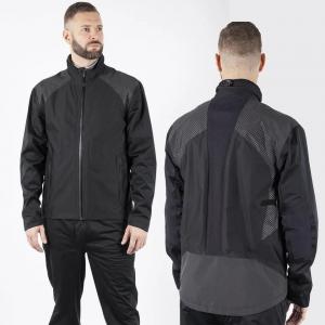 China                  Custom Utility Golf Waterproof Jacket Outwear Coat Waterproof Rain Suits OEM Pockets Black Nylon Softshell Jacket for Men              on sale