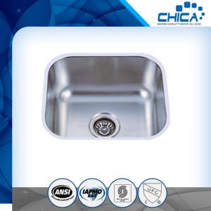 Wholesale Four tap hole stainless steel sink with single bowl and stain polish for america market with SUS304 from china suppliers