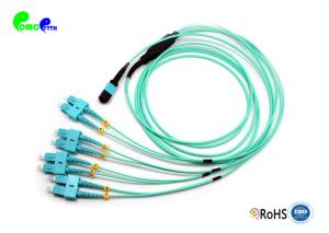 Wholesale MTP Trunk Cable OM3 MTP Female to 4 SC UPC Duplex 8 Fibers 50 / 125 harness Breakout Patch Cable from china suppliers