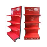 Red Shelf Factory Price single side steel supermarket shelves
