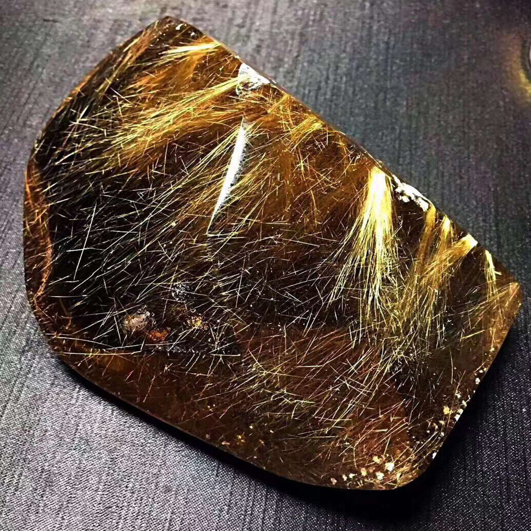 Natural Hair Crystal Titanium Crystal Flower Ornamental Stone Landscape Stone Crystal Raw Stone Shunfa Naked Stone Hair Crystal Flower Titanium