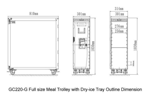 Atlas Full Size Inflight Meal Trolley / Aircraft Service Cart / Airplane Food