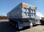 U Shape Tractor Trailer Truck / 4 Axle Dump Truck Tipper With 35m3 Cargo Box