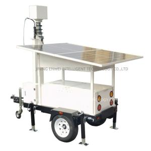 Wholesale Mobile Camera Trailer Solar CCTV Surveillance Trailer With 2*590W Solar Panels And Customize Light from china suppliers