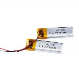 Wholesale 401030 Rechargeable Lithium Polymer Battery 0.09A 90mAh BT Headset Battery from china suppliers