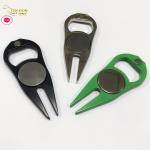Modern design golf divot repair tool golf pitchfork creative metal custom color