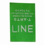 PMS Color Folded Woven Labels Recycled For Garment , Woven Dress Labels