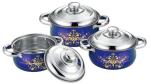 6 pcs cookware set red + flower &cookwere set stainless steel & 16/18/20cm