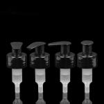Leakproof PP Ribbed Airless Cosmetic Lotion Pump 2.5CC Output With Outer Spring