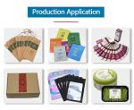 High speed automatic desktop card tag pouch top flat surface label sticker
