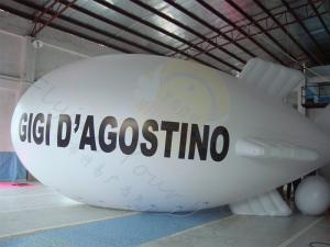 Wholesale Huge Inflatable Zeppelin Air Balloon White Elastic UV Protected Printing from china suppliers