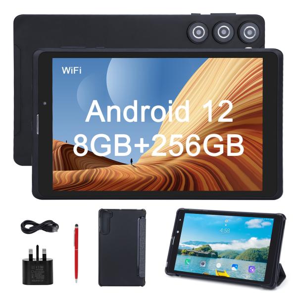 C idea Adults Black Android 8 Inch Tablet PC CM835 MTK Chip 256GB Large Storage