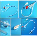 Temperature Sensor 3 Way Silicone 20 22Fr Medical Foley Catheter With Balloon
