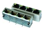 HY911431A 1000 Base - T 1x4 Side Entry Multi - port RJ45 Connector LPJG46801BENL