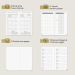 Green Color Poprun Student Weekly Planner 2023 Customization Agenda Ivory Paper