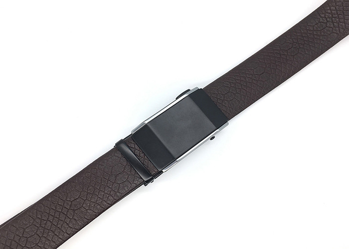 Men Formal Dress Belt Ratchet Leather Strap With Removable Buckle For Big And Tall Business Trousers