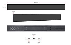 Wholesale Super Slim Indoor Digital Signage Displays Ultra Wide 23.1&quot; Robust Steel Chassis Housing from china suppliers
