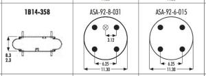 Wholesale 578-91-3-352 Goodyear Air Spring 1B14-358 Contitech FS530-14 339 from china suppliers