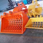 Durable Excavator Skeleton Bucket , 12-20ton Backhoe Attachments