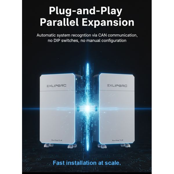 400V Solar Battery Storage System 16kWh Expandable to 256kWh with IP65 Protection for High Voltage Energy Storage