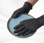 Antistatic Disposable PVC Gloves Hygienic Hairdressing Black Color
