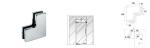 Glass Patch Fitting A-080, Material aluminium, steel, stainless steel, finishing