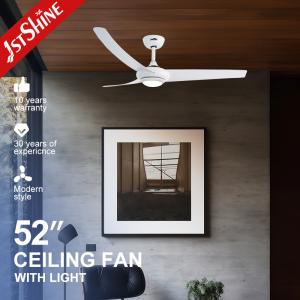 Wholesale White Modern ABS Quiet Ceiling Fan , DC LED Ceiling Fan With Remote Control from china suppliers