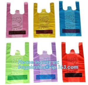 Wholesale Biodegradable compostable T-Shirt Bag,Carry Out Retail Bags Recyclable Grocery Shopping,Grocery T-shirts Carry-out Ba from china suppliers