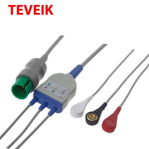 Wholesale IEC Snap Connector One Piece Monitor DB 9 Pin ECG Cable from china suppliers