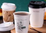Double layer Hot sale wholesale paper coffee cup with lids custom printed