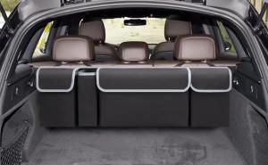 Wholesale Premier SUV Truck 4 Pockets 2 Mesh Pouches Car Trunk Hanging Back Seat Storage Bag Organizer from china suppliers