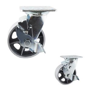 Wholesale Side Lock 230kg Hollow Core 5 Inch Swivel Heavy Duty Braked Castors With Brake from china suppliers