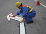 Pre Formed Road Temporary Pavement Marking Tape Arrow Warning Concrete Marking