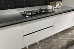 Anti Rust White Modern Custom Kitchen Cabinets Stainless Steel 304 Waterproof