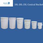 White 20L Pail Bucket , Stackable 20 Liter Steel Drum With Steel Handle