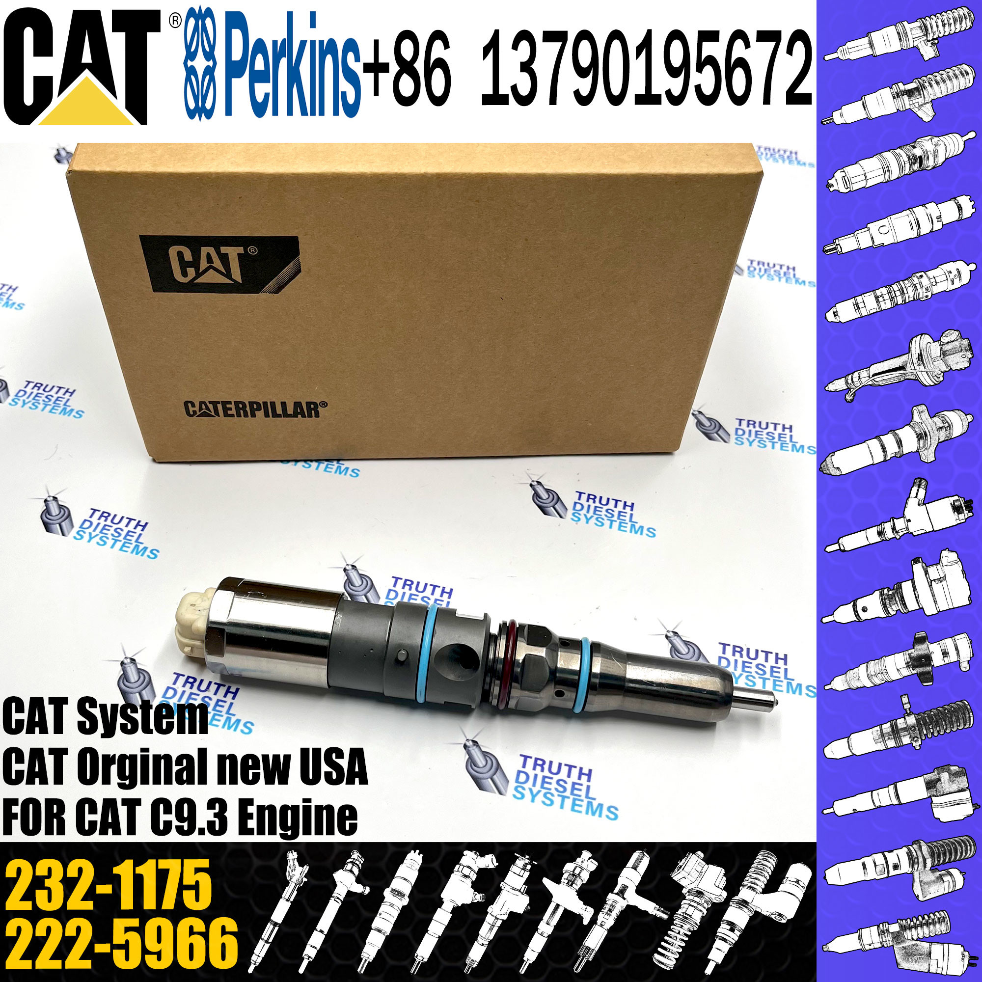 Diesel Common Fuel Rail Engine Injector 196-1401 232-1175 138-8756 324-5467 232-1183 364-8024