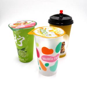 Wholesale Disposable 20oz 24oz Coffee Milk Tea Plastic Cups With Lids Molding 5000PCS from china suppliers