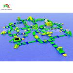 Large Customized Inflatable Floating Park Inflatable Water Obstacle Recreation