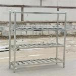 Adjustable Stainless Steel Display Racks 4 Layer Supermarket Movable Storage