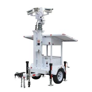 Wholesale Strong Adaptability 2*420W Solar Panel Surveillance Camera Cctv Trailer For Park Monitoring from china suppliers