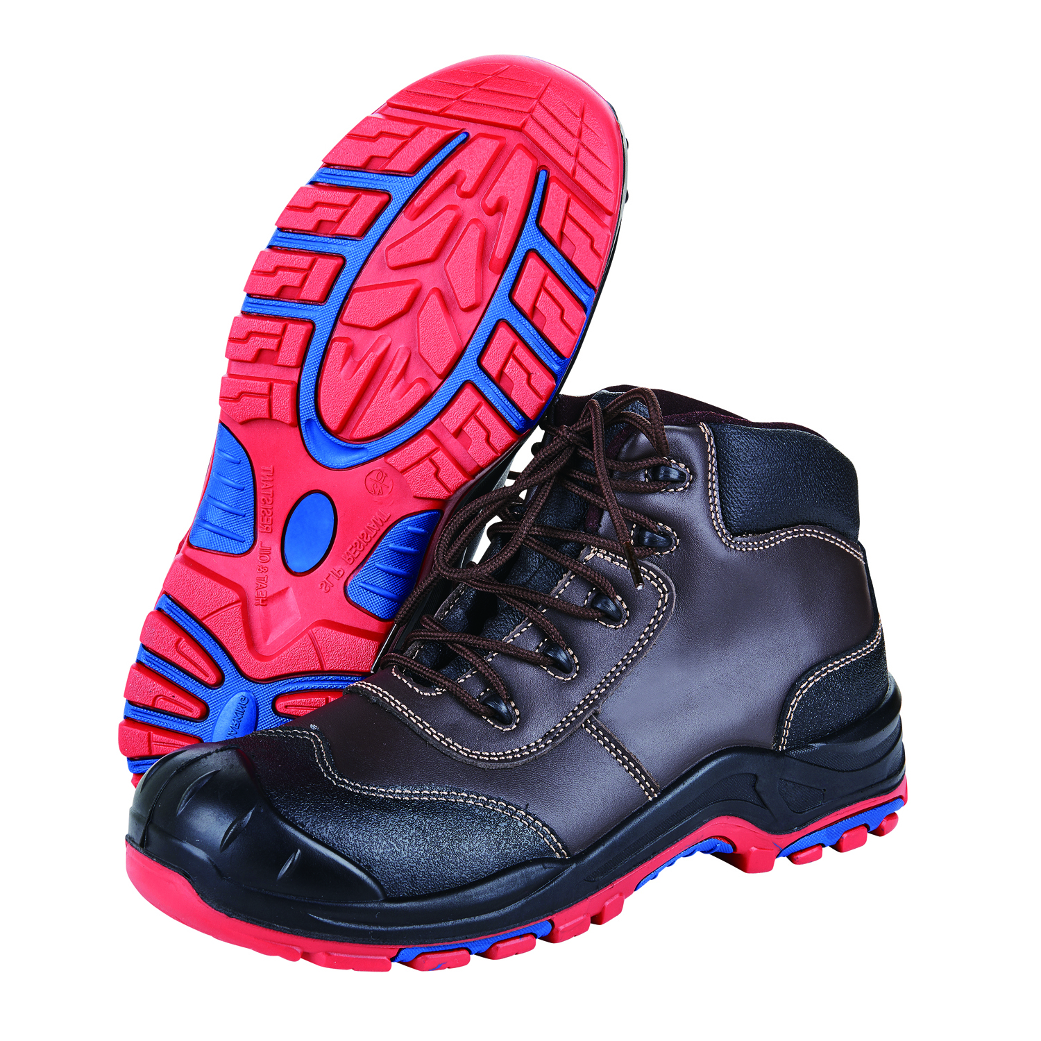 Leather Work Shoes Footwear Safety Boots for Winter Season Midsole Material PU