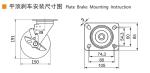EDL‌ Medium Duty 6inch Caster TPE Plate by Rigid , Swivel and Brake Type 200kg
