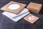 Customized Color Coaster Gift Box with Rigid Cardboard Square Packaging Box