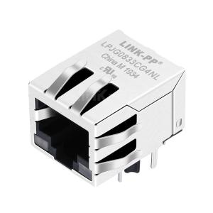 Wholesale Moxie MOX-RJ45-1840 Compatible LINK-PP LPJG0833CG4NL 100/1000 Base-T Tab Down Green&amp;Yellow/Green&amp;Yellow Led Single Port Ethernet Jack RJ45 Filter from china suppliers