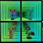 High Brightness LED Light Fashionable Abyss Mirror Cabinets for Home and Store