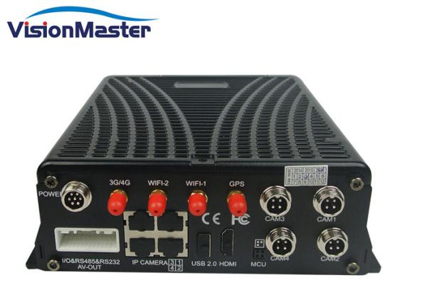 WiFi 3G 4G Optional 4G Mobile DVR H264 2TB HDD 4CH Aviation Connector With SD