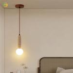 JYLIGHTING Yellow Travertine Light Luxury Single Head Natural Material Modern