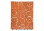 1800x900mm Metal Garden Ornaments Corten Steel Decorative Screens Circle Pattern